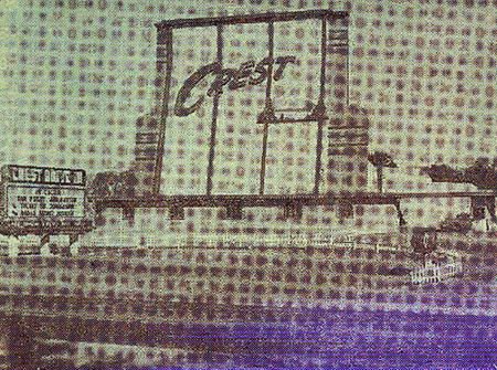 Crest Drive-In Theatre - From Old Postcard Rg